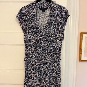 French Connection Blue/Pink/Purple Abstract Print Dress